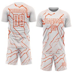 Orange Sublimation Jersey Custom White Soccer Lightning Uniform Sports