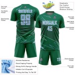 Blue-White Sports Light Sublimation Soccer Lines Green Uniform Kelly Jersey Custom