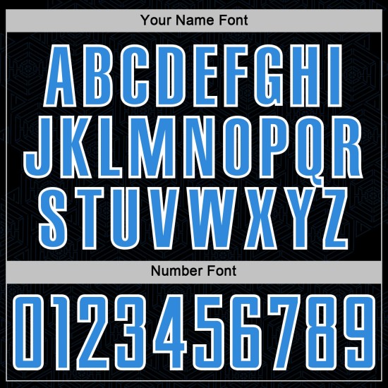 Blue-White Sublimation Powder Soccer Custom Sports Black Shape Geometric Uniform Jersey
