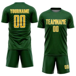 Jersey Sublimation Shape Uniform Custom Green Geometric Soccer Yellow-White Sports