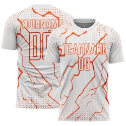 Orange Sublimation Jersey Custom White Soccer Lightning Uniform Sports