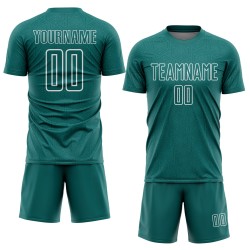 Sublimation Geometric Shape Jersey White Sports Soccer Teal Custom Uniform